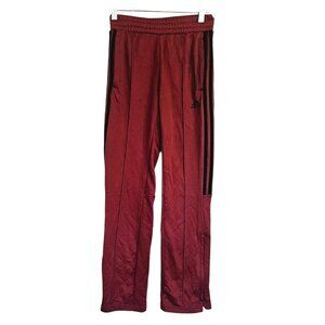 ADIDAS‎ Womans Track Pants XS Burgundy Side zip flare
